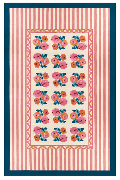 Nizam Flower Cream Pink - Tablecloth 220x350 | Lisa Corti - Bon Ton goods