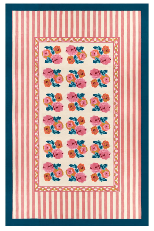 Nizam Flower Cream Pink - Tablecloth 220x350 | Lisa Corti - Bon Ton goods