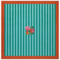 Nizam Stripes Aqua-Veronese Tablecloth – 180X180 | Lisa Corti - Bon Ton goods