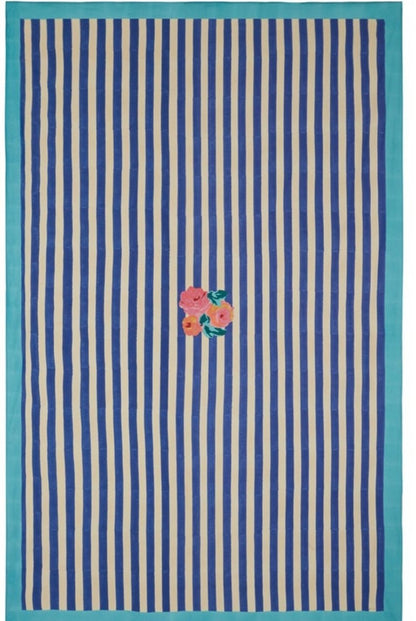 Nizam Stripes Blue Natural Cotton Cloth - 220x350 | Lisa Corti - Bon Ton goods