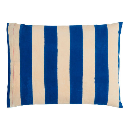 Nizam Stripes Blue Natural Cushion | Lisa Corti - Bon Ton goods