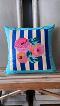 Load image into Gallery viewer, Nizam Stripes Blue Natural Pillow - Bon Ton goods
