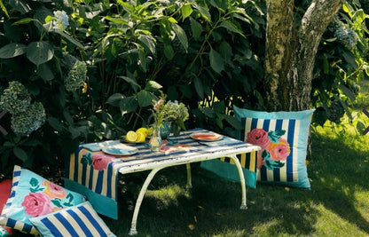 Nizam Stripes Blue Natural - Placemat | Lisa Corti - Bon Ton goods