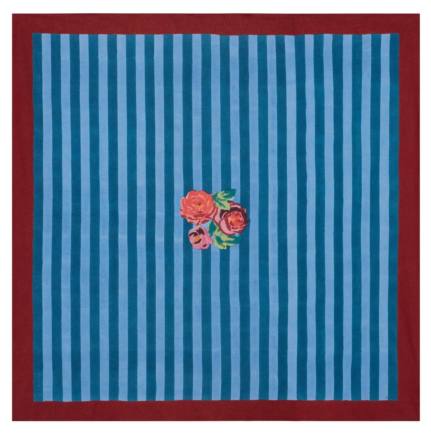 Nizam Stripes Ferozi Sugar - Cotton Cloth 180x180 | Lisa Corti - Bon Ton goods