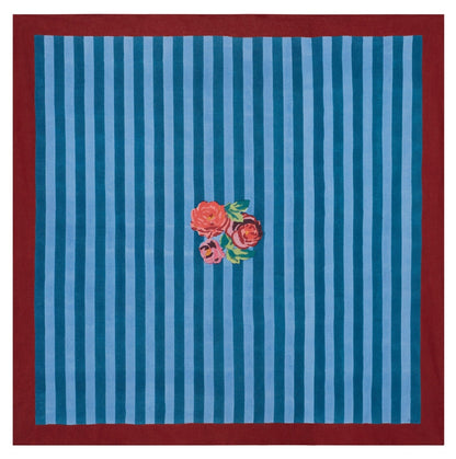 Nizam Stripes Ferozi Sugar - Cotton Cloth 180x180 | Lisa Corti - Bon Ton goods