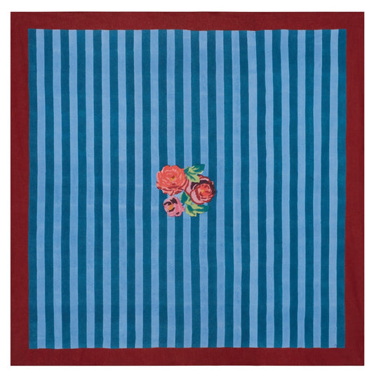 Nizam Stripes Ferozi Sugar - Cotton Cloth 180x180 | Lisa Corti - Bon Ton goods