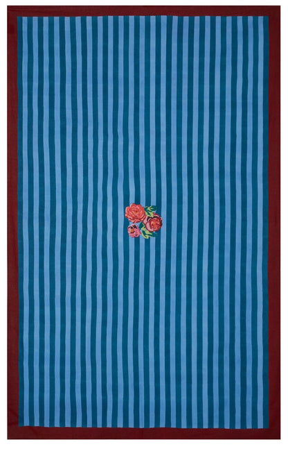 Nizam Stripes Ferozi Sugar - Cotton Cloth 220x350 | Lisa Corti - Bon Ton goods