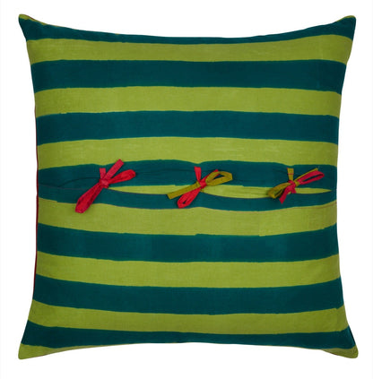 Nizam Stripes Ferozi Sugar Pillow Cushion Cover 60x60 | Lisa Corti - Bon Ton goods