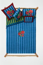Nizam Stripes Ferozi Sugar - Reversible Quilt 220 x 270 | Lisa Corti - Bon Ton goods