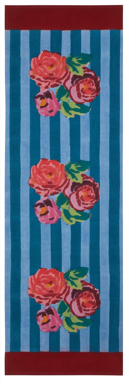 Nizam Stripes Ferozi Sugar - Table Runner | Lisa Corti - Bon Ton goods