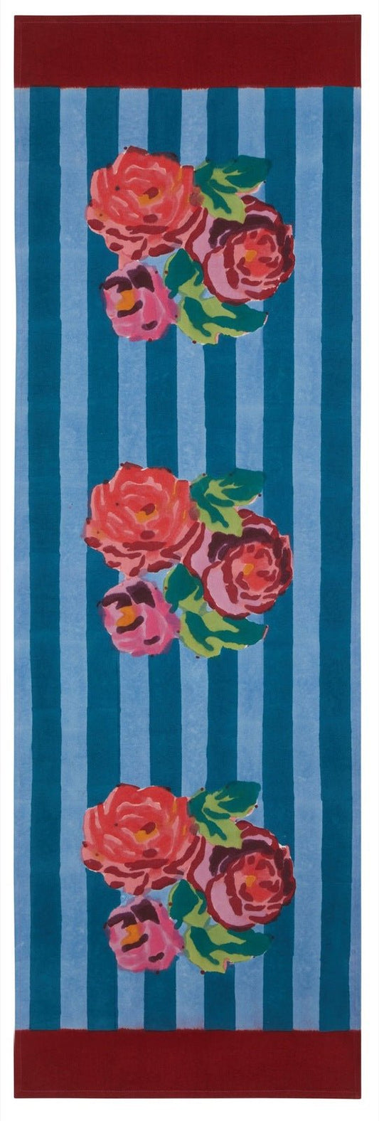 Nizam Stripes Ferozi Sugar - Table Runner | Lisa Corti - Bon Ton goods