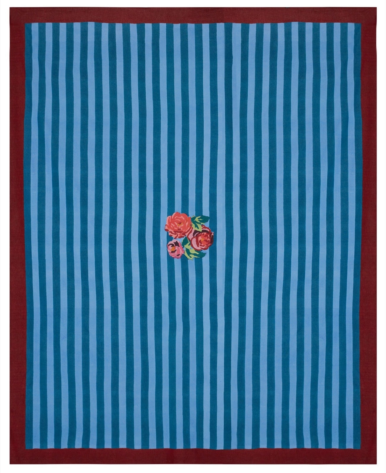 Nizam Stripes Ferozi Sugar Tablecloth - 220X270 | Lisa Corti - Bon Ton goods