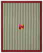 Nizam Stripes Green Natural Cotton Cloth 220 x 270 | Lisa Corti - Bon Ton goods