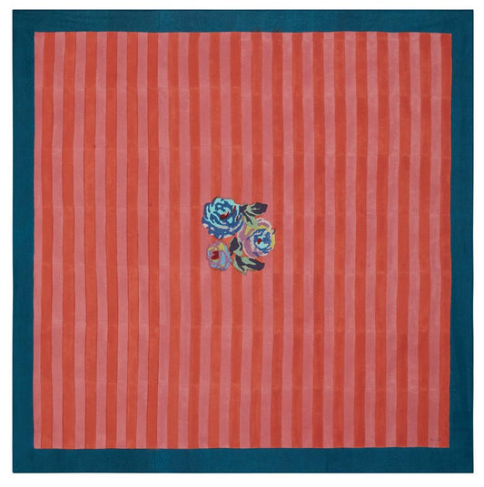 Nizam Stripes Old Pink Rust - Cotton Cloth 180x180 | Lisa Corti - Bon Ton goods