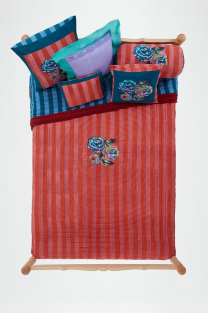 Nizam Stripes Old Pink Rust Cushion Cover 60x60 | Lisa Corti - Bon Ton goods