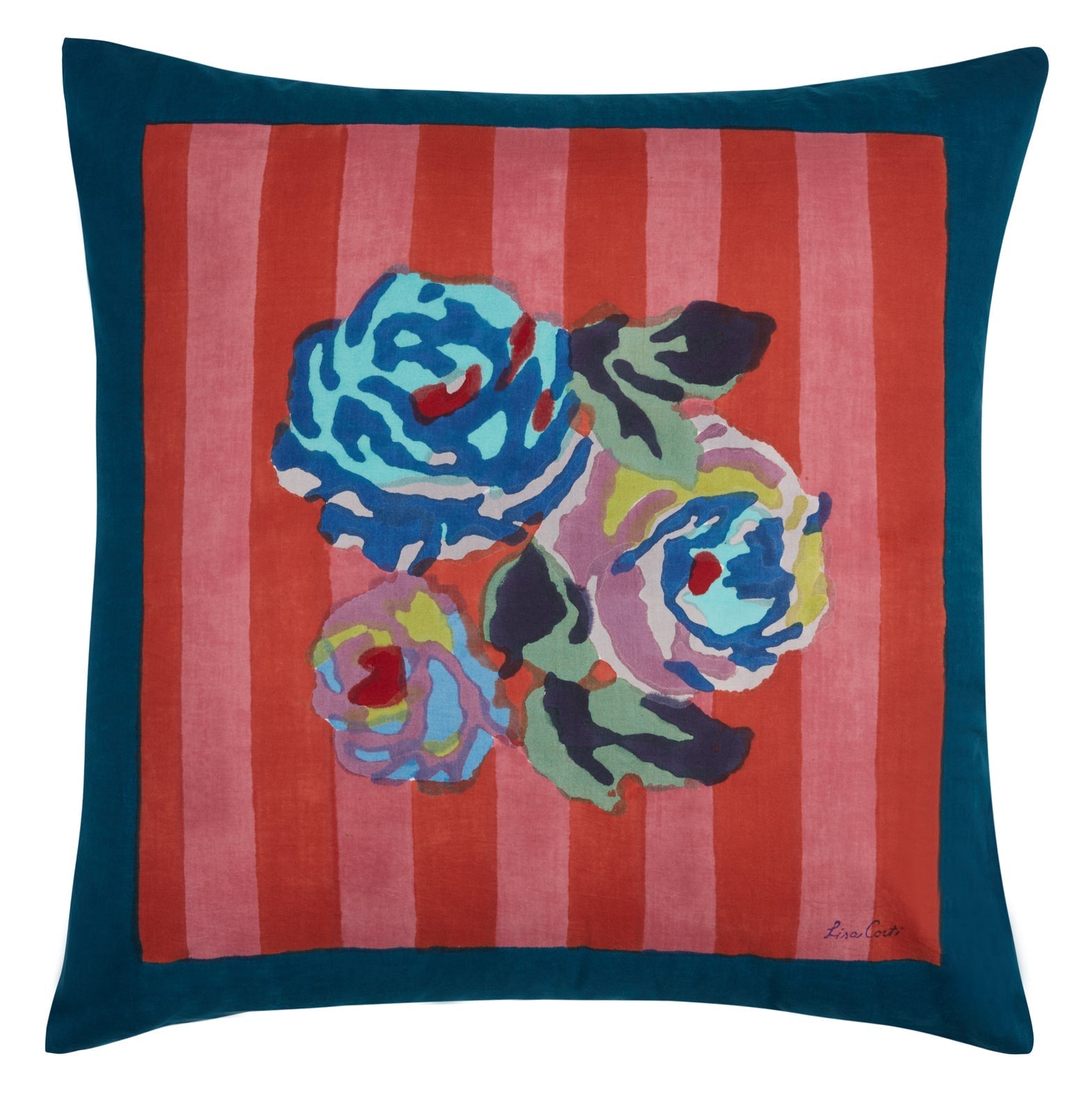 Nizam Stripes Old Pink Rust Cushion Cover 60x60 | Lisa Corti - Bon Ton goods
