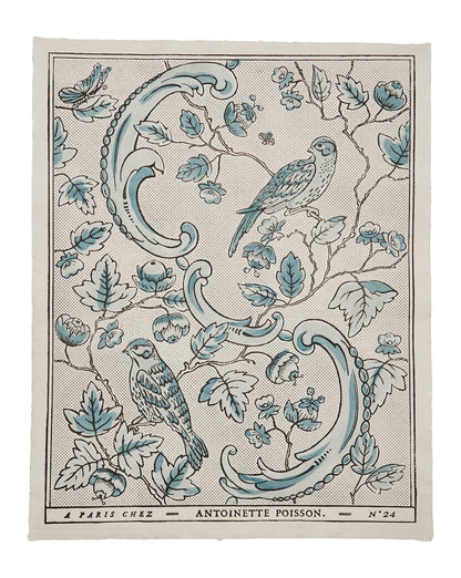 NO. 24A "OISEAUX & FEUILLAGE" Handmade Domino Paper | Antoinette Poisson - Bon Ton goods