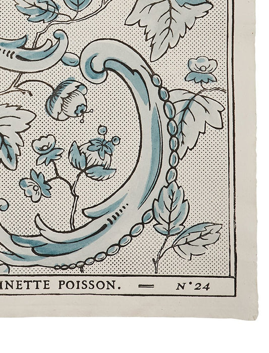 NO. 24A "OISEAUX & FEUILLAGE" Handmade Domino Paper | Antoinette Poisson - Bon Ton goods