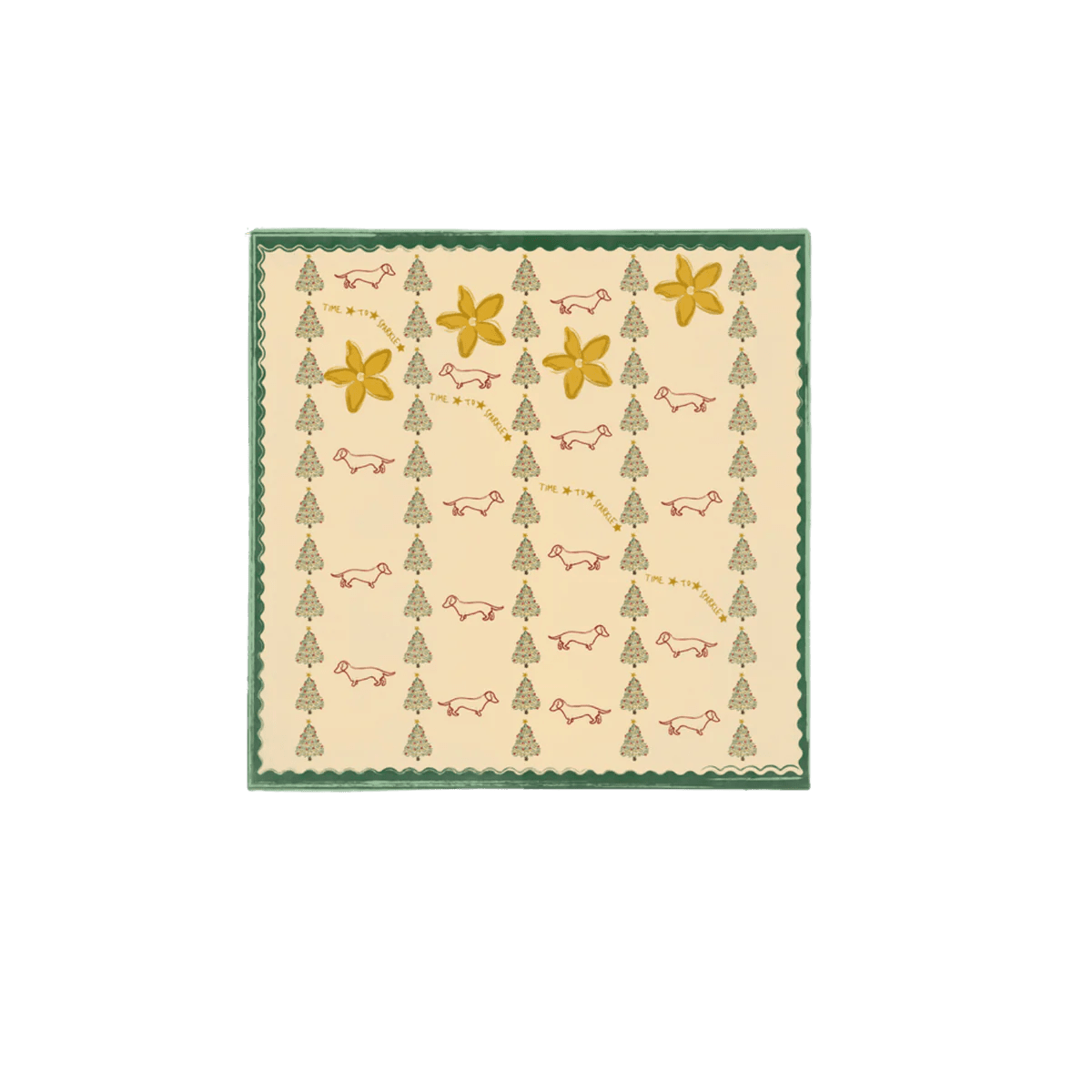NojiNoji Christmas Napkin (Multi) - Bon Ton goods