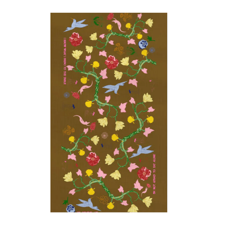 NojiNoji I'm Not Afraid to Eat Alone Tablecloth (Brown) - Bon Ton goods
