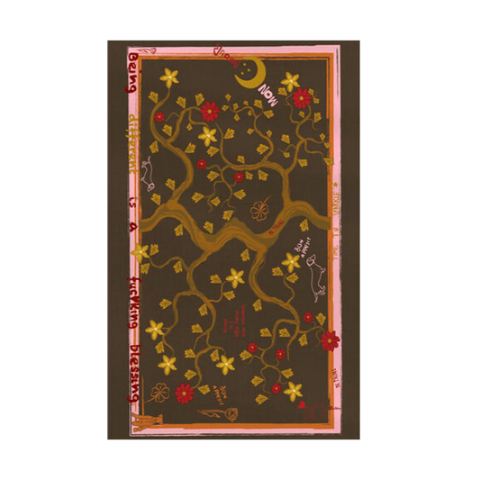 NojiNoji Tree of Life Tablecloth (Brown) - Bon Ton goods
