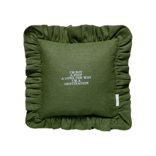 Load image into Gallery viewer, Diana Frill Cushion (Dark Green)
