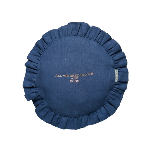 Margret Frill Cushion (Dull-Blue)