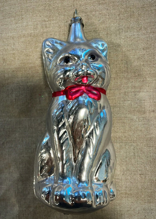 Nostalgic Cat with Bow Tie | Nostalgie Christbaumschmuck - Bon Ton goods