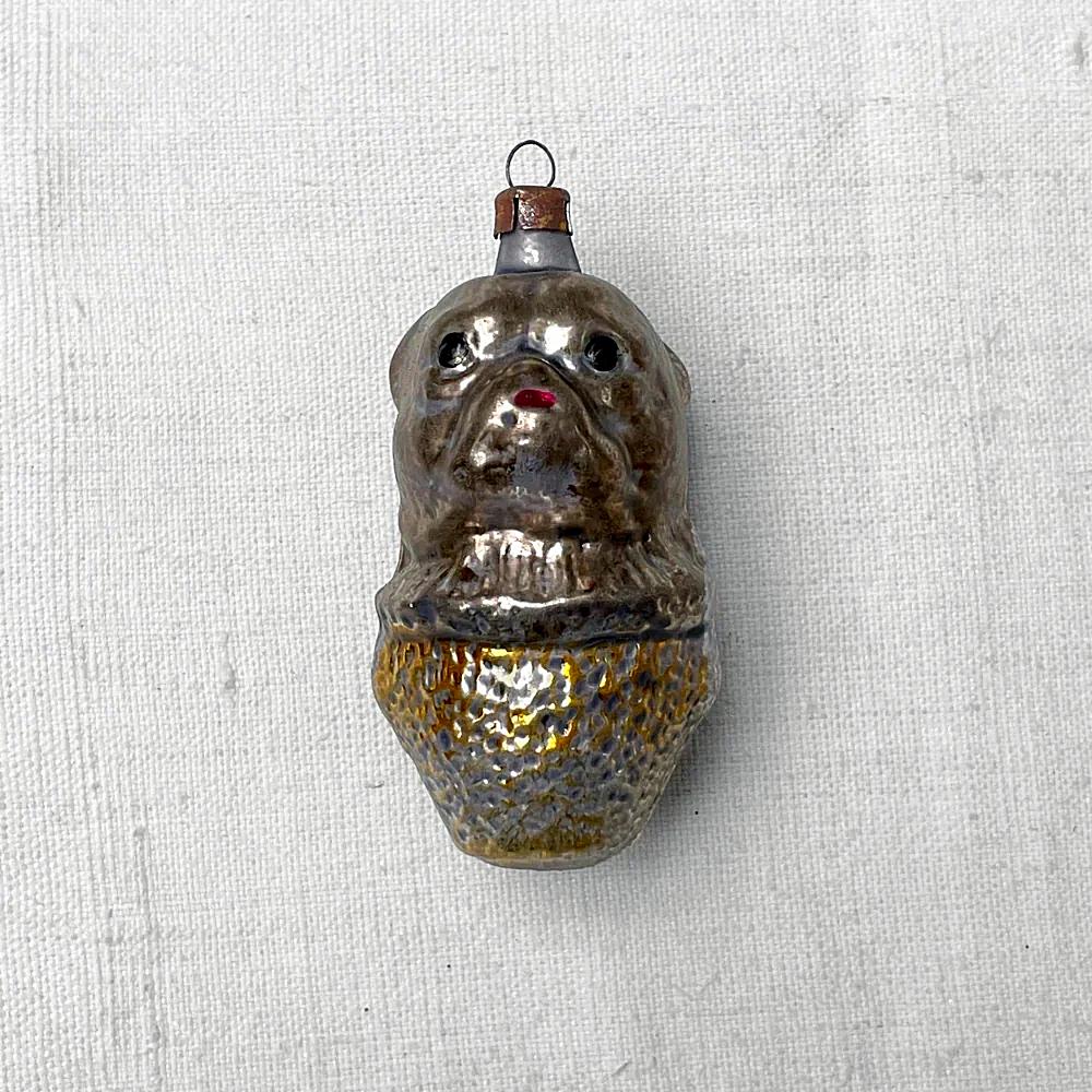 Nostalgic Pug Dog in a Sack | Nostalgie Christbaumschmuck | Christmas Ornament - Bon Ton goods