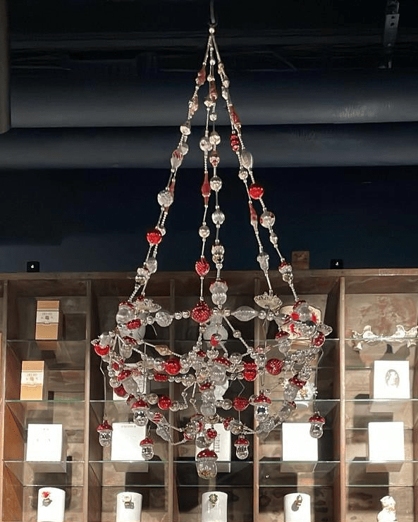 Nostalgic Silver Mushroom Christmas Chandelier - Bon Ton goods