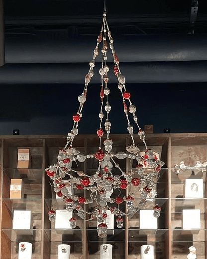 Nostalgic Silver Mushroom Christmas Chandelier - Bon Ton goods