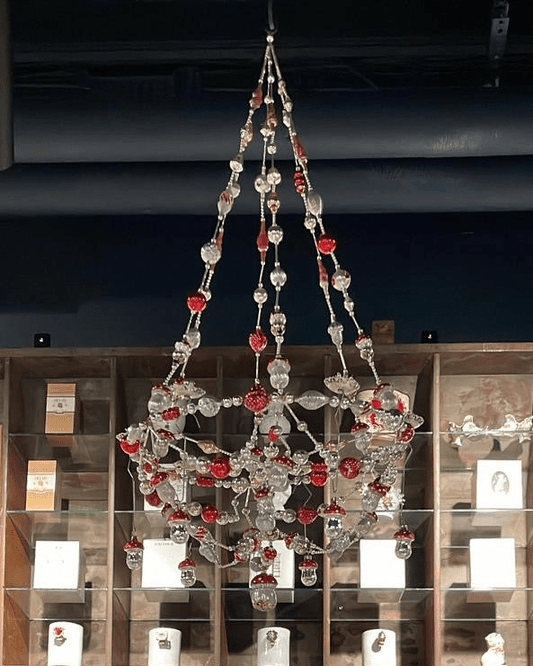 Nostalgic Silver Mushroom Christmas Chandelier - Bon Ton goods