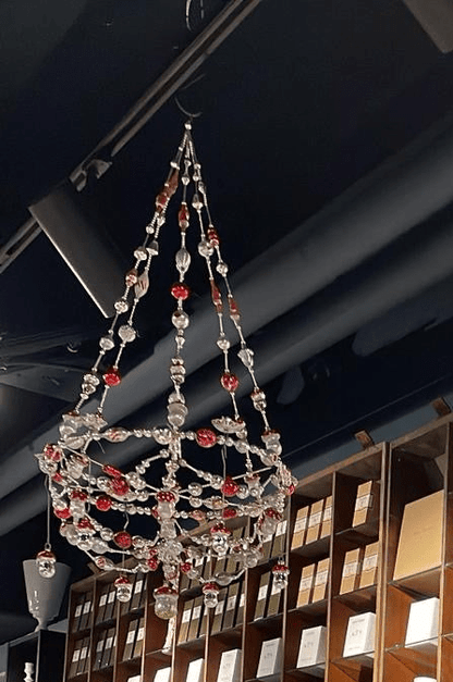 Nostalgic Silver Mushroom Christmas Chandelier - Bon Ton goods