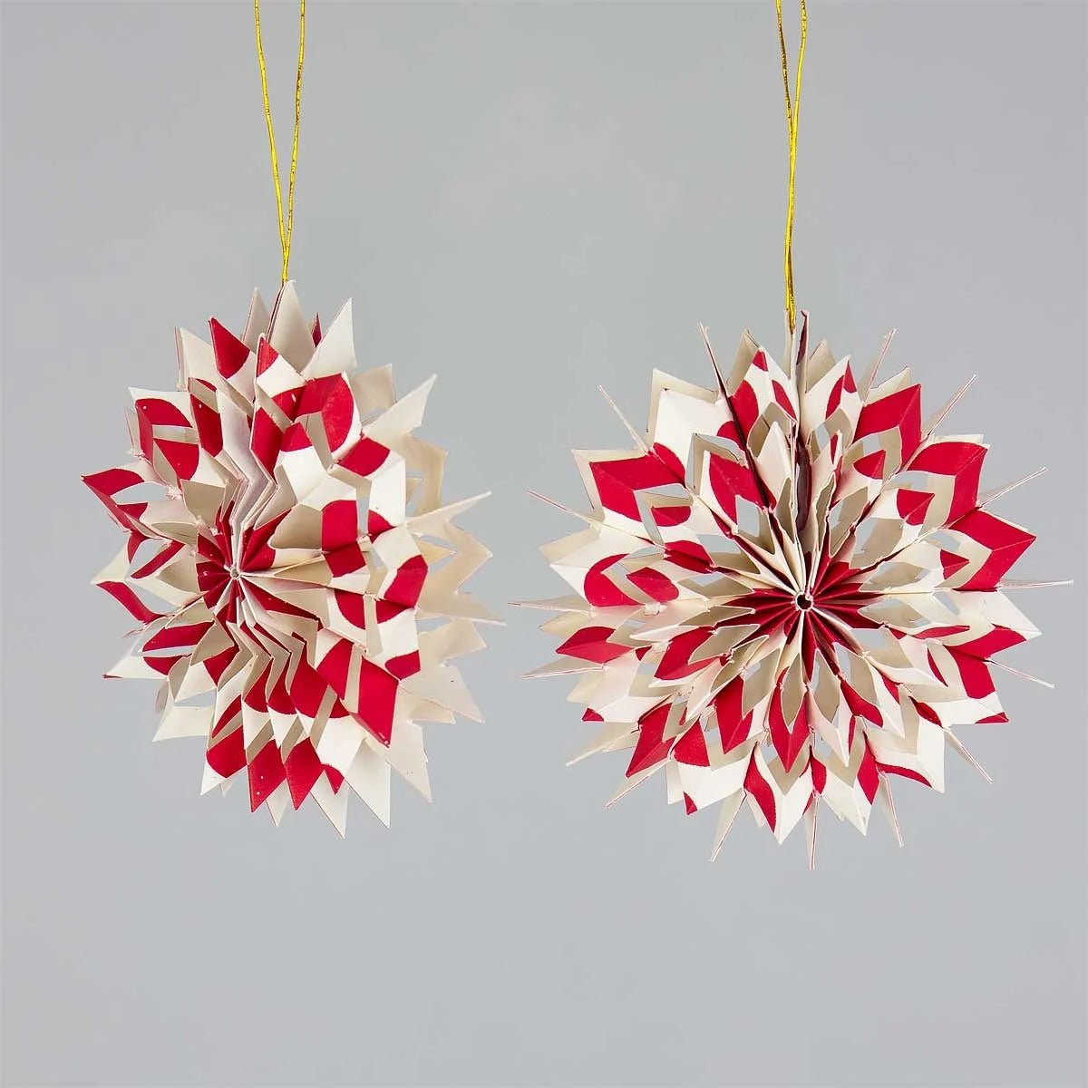 Nova Christmas Ornament 2-Pack, Off-White/Red | Christmas Ornament - Bon Ton goods