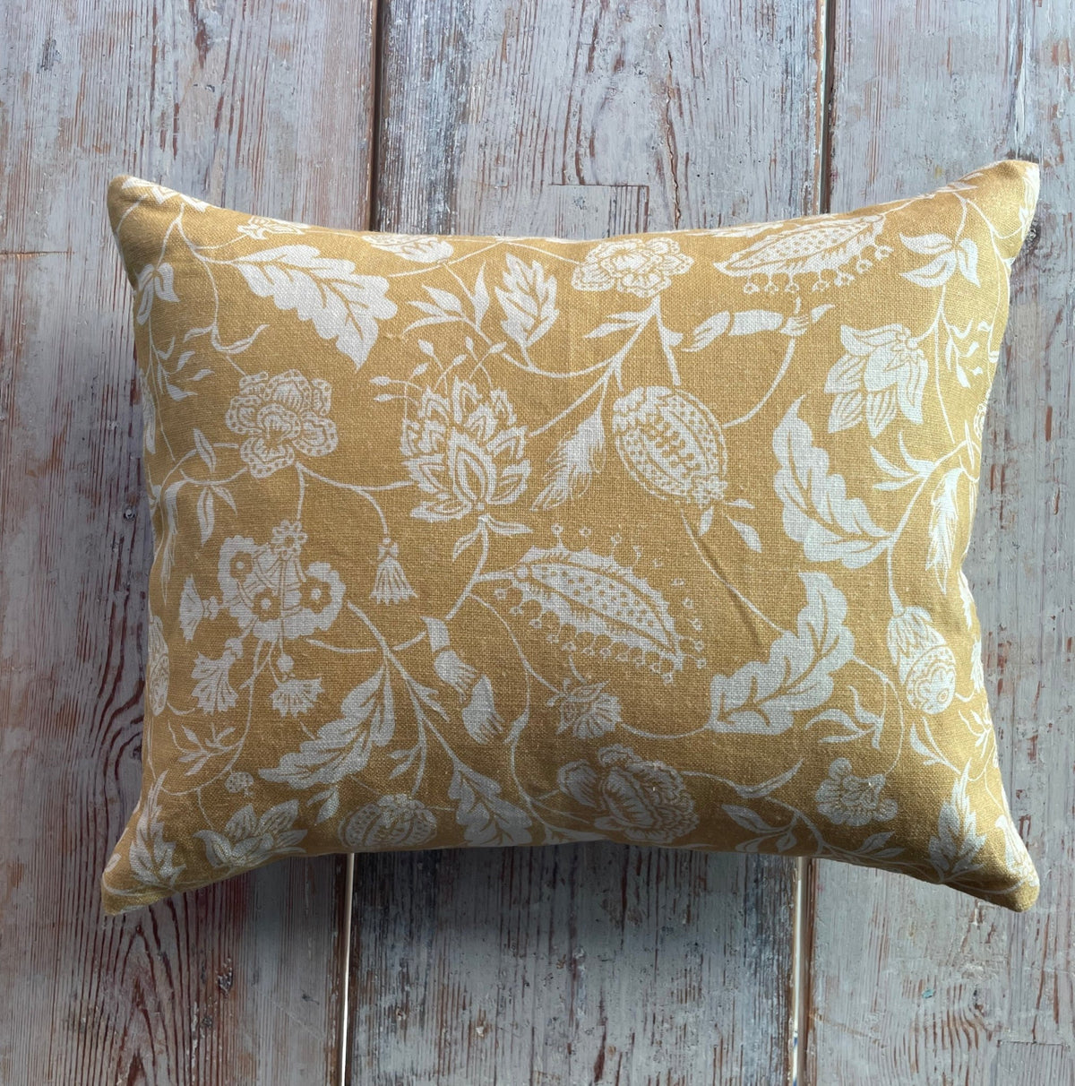 OCRE "INDIENNE" Small Cushion | Antoinette Poisson Linen Cushion – Domino Paper Design - Bon Ton goods