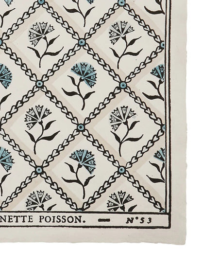 "Oeillets" Domino Paper No. 53B – Framed Antique-Style Print | Antoinette Poisson - Bon Ton goods