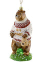 Oh Honey Bear Glass Christmas Ornament by Cody Foster