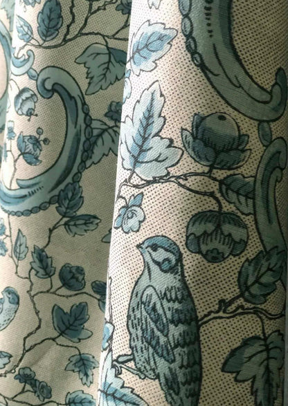 Oiseaux & Feuillage Small Cushion | Antoinette Poisson Linen Cushion – Domino Paper Design - Bon Ton goods