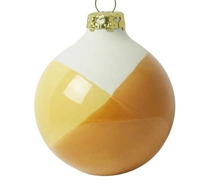 Orange 3 Dip Dye Christmas Bauble - Bon Ton goods