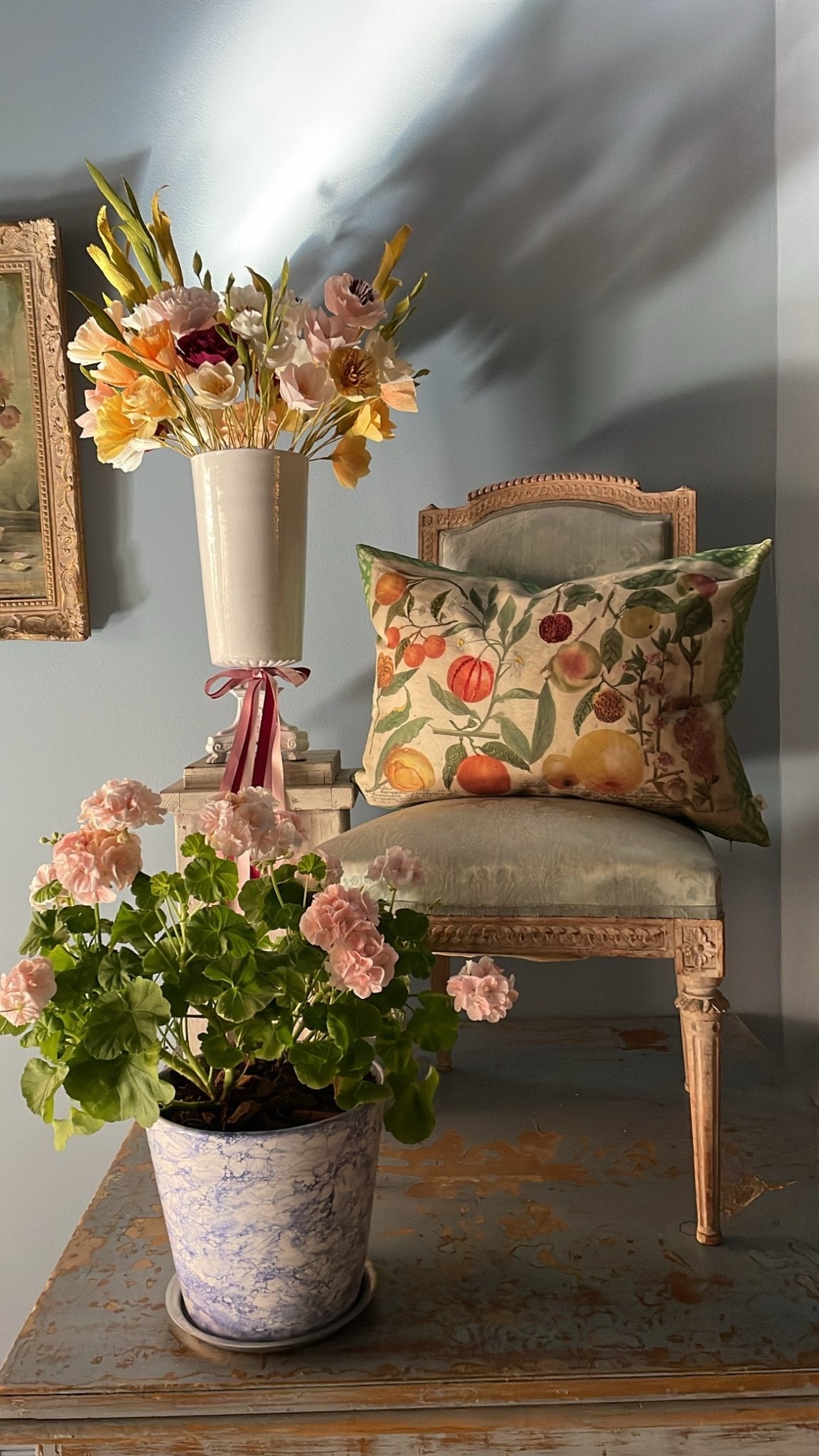Oranges Canvas Cushion | John Derian - Bon Ton goods