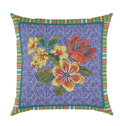Oriental Garden Chutney Pervinch Pillow Cushion Cover 45x45 | Lisa Corti - Bon Ton goods