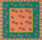 Ortensia Peach Emerald - Cotton Cloth 180x180 | Lisa Corti - Bon Ton goods