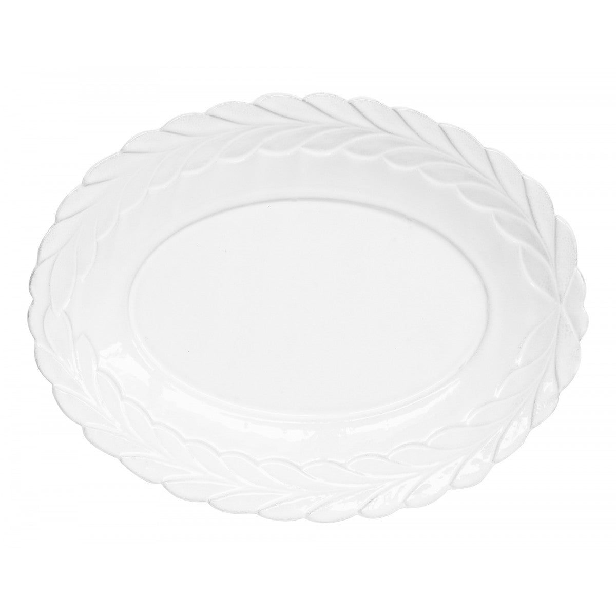 Oval César Platter with Laurels | Astier de Villatte: Exclusive Pre-Order Item - Bon Ton goods