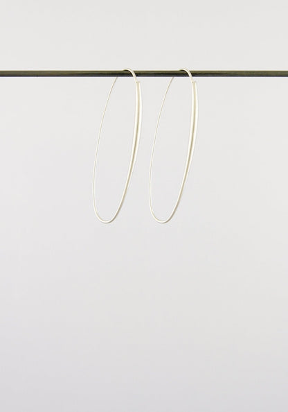Oval Hoops White Gold - Bon Ton goods