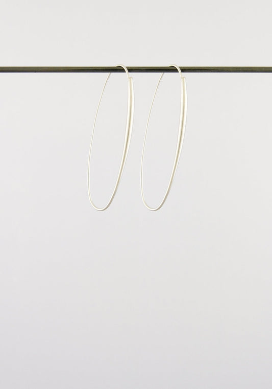 Oval Hoops White Gold - Bon Ton goods