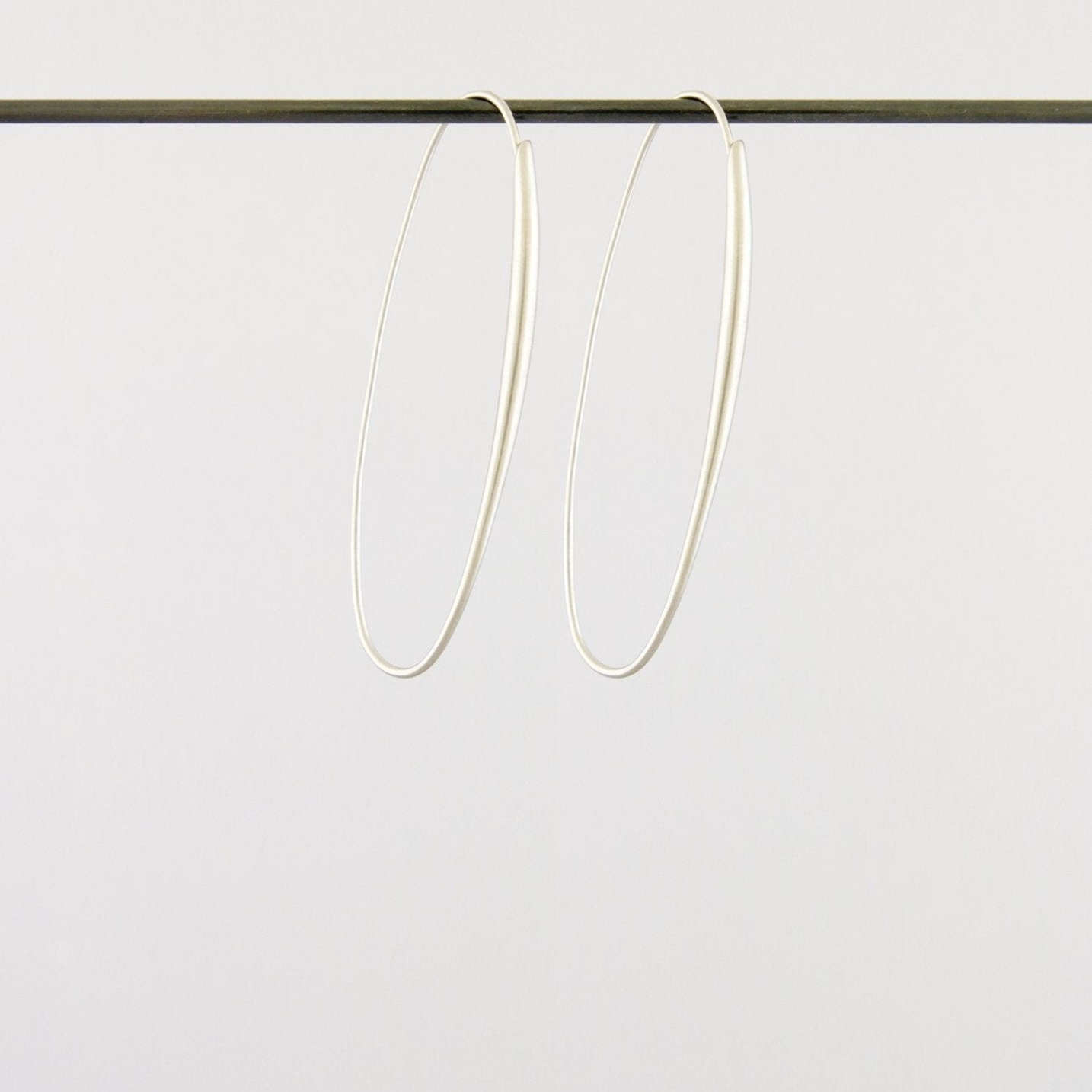 Oval Hoops White Gold | Ted Muehling