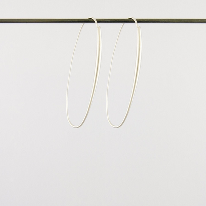 Oval Hoops White Gold | Ted Muehling