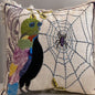 Owl and Spider Embroidered Cushion 1 - Bon Ton goods