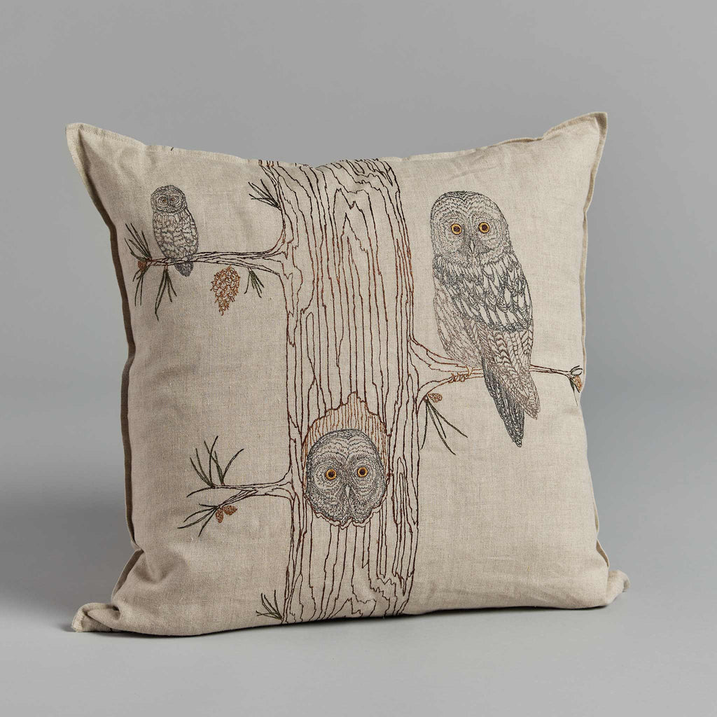 Owl Family Tree Pillow | Coral & Tusk - BON TON goods