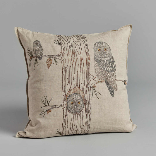 Owl Family Tree Pillow | Coral & Tusk - Bon Ton goods